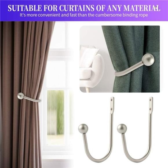 Curtain Holdbacks Metal Decorative Curtain Holdbacks Retro Curtain Tiebacks - Picture 3 of 6